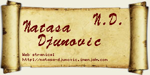 Nataša Đunović vizit kartica